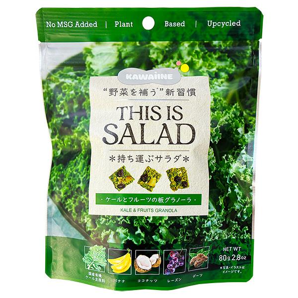 THIS IS SALAD ケールとフルーツの板グラノーラ 80g 持ち運ぶサラダ グルテンフリー ...