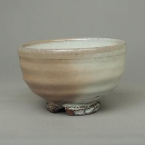 茶道具 抹茶茶碗 唐津焼き 井戸型 徳沢守俊作 須惠窯 裏梅花皮あり