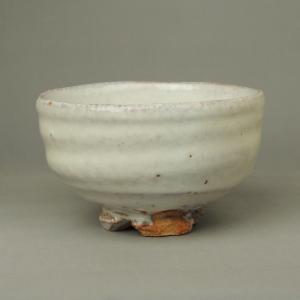 茶道具 抹茶茶碗 唐津焼き 彫三島 中里重利作 三玄窯 唐津焼 茶道