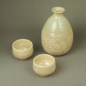 山口萩焼 明善窯 三島手酒注器 大和佳太作 化粧箱付き 一点物 : 山口