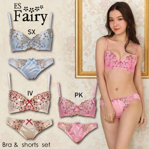 ES Fairy  ESフェアリー71355  ブラ＆ショーツセット　アンティークハートモチーフ　ブラジャーとショーツのセット｜tudaya