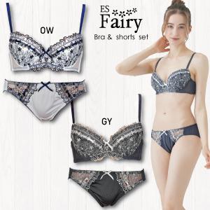 ES Fairy  ESフェアリー71422  ブラ＆ショーツセット ガーリーリボンシリーズ　ブラジャーとショーツのセット｜tudaya