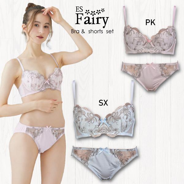 ES Fairy ESフェアリー71424 ブラ＆ショーツセット フレンチリボンシリーズ　ブラジャー...