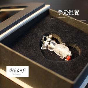 【手元供養】ペット遺骨アクセサリー｜遺骨キーホルダー｜ガラス製｜綴 -TUDURI- おもかげ｜受注制作