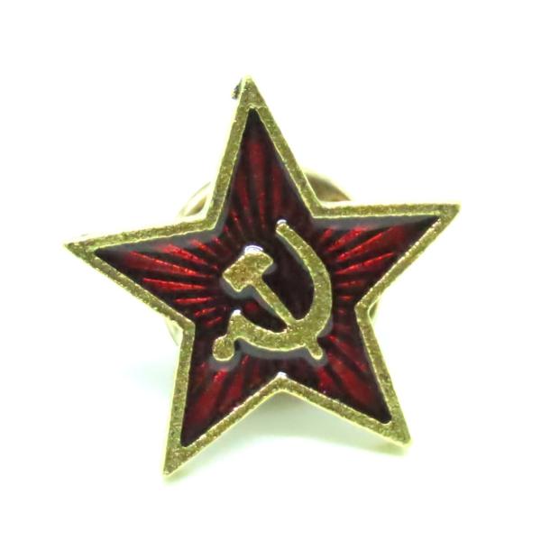 赤い星　ピンバッジ　ソ連 　レッドスター USSR ブローチ バッジ 　PUNK　STALIN　革ジ...