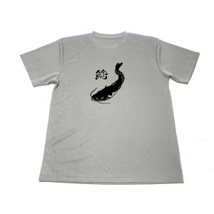 グレー　鯰　ドライ　Tシャツ　ナマズ　釣り　グッズ