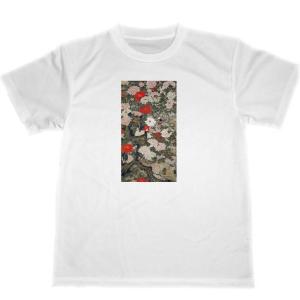 伊藤若冲　ドライ　Tシャツ　牡丹小禽図　名画　絵画　アート　グッズ｜tuge9999-happy