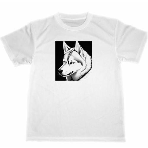 シベリアン　ハスキー　ドライ　Tシャツ　犬　ペット　グッズ　ハスキー犬　Siberian Husky...