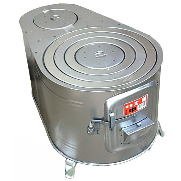 薪ストーブ　マキストーブ　だるま型（タマゴ型）　大　　太陽印　大和金属製