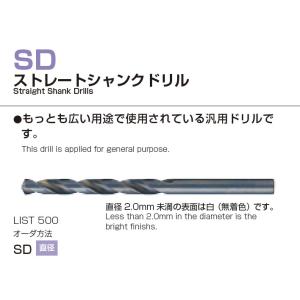 ☆メール便可☆NACHI ナチ　鉄工用ストレートシャンクドリル　HSS  SD-2.2　2.2mm 　バラ出荷　 用途　/　鉄・銅・アルミ・プラスチック・木材｜tugiteyasan