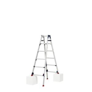 ピカ はしご兼用脚立 SCL-120A 4尺 四脚アジャスト式脚立 かるのび