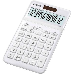 カシオ計算機 CASIO スタイリッシュ電卓 ジャストタイプ12桁 ホワイト JF-S200-WE-N｜tuhan-direct