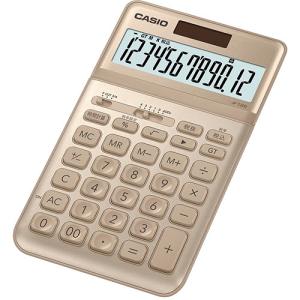 カシオ計算機 CASIO スタイリッシュ電卓 ジャストタイプ12桁 ゴールド JF-S200-GD-N｜tuhan-direct