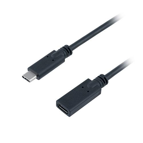 MCO USB3.2延長ケーブル Type-C 0.5m ブラック USBケーブルを伸ばしたい時に便...