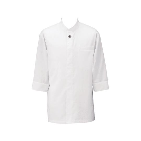 アゼック和風コートシャツ・シングル ホワイト S サカノ繊維 aso 62-6639-14 医療・研...