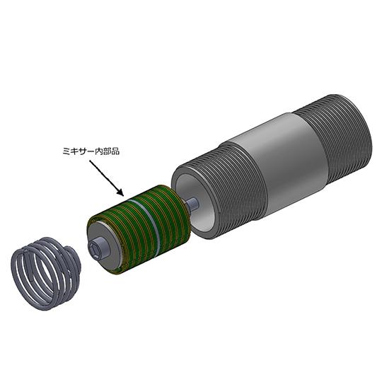 MSEスタティックミキサー15A（1/2B）用混合エレメント アイセル aso 63-1204-35...