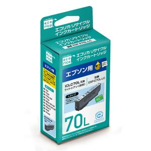リサイクルインク ESP-E70L-LCライトシアン jtx 100027 エコリカ 全国配送可｜tukishimado5
