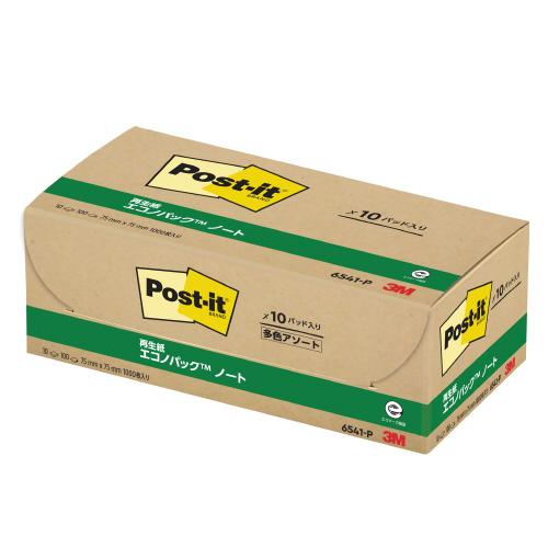 Post-it 再生紙ノート 6541-P ピンク jtx 466479 スリーエム 全国配送可