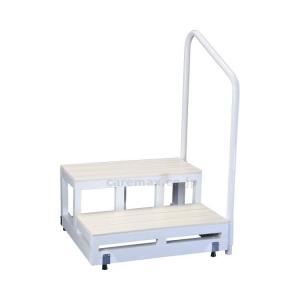 バリアフリー踏台2段 手すり1本タイプ 右 F2 1t H17 2段 1入り アイボリー バリアフリータケウチ 取寄品 4年保証 介護福祉用具