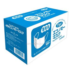 マスク　二層 フジエコノミーマスク（2PLY） 100枚 フジナップ 取寄品 JAN 4942015096431　介護福祉用具｜tukishimado5