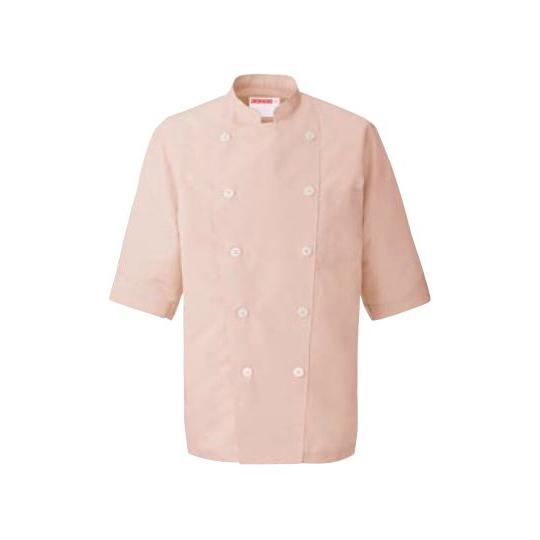 兼用コックシャツ　ピンク　4L KAZEN aso 61-9875-65 医療・研究用機器