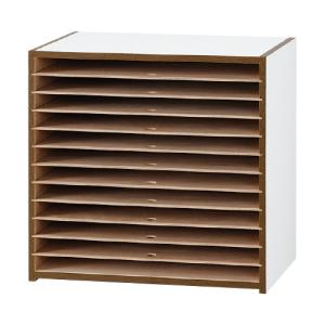 画用紙整理棚12段   105074 教育施設限定商品 ed 802708