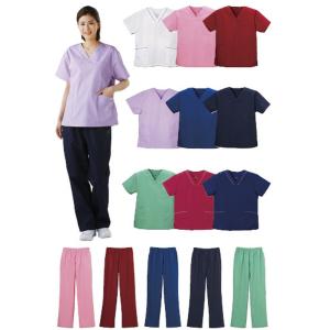 スクラブ DS-2001 ディーフェイズ インディゴブルー 右肩ドットボタン留め/両脇スリット