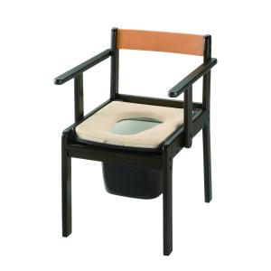 木製きらく 軽〜いトイレ 140057 やわらか便座 リッチェル (ポータブル