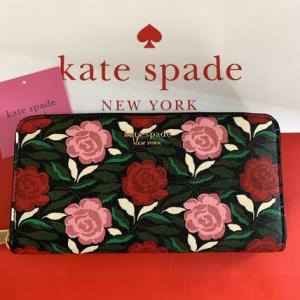 ケイトスペード　レディース長財布　kate spade モーガン ローズガーデンプリント ジップアラ...