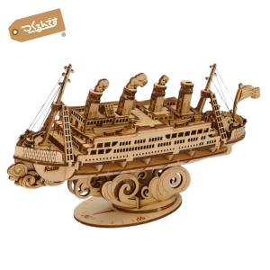 つくるんです TG306 クルーズ船｜ロボタイム 日本公式販売／日本語説明書付 3D ウッドパズル