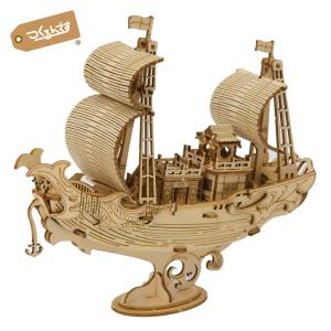 つくるんです TG307 宝船 ロボタイム 日本公式販売／日本語説明書付 3D ウッドパズル