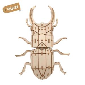 つくるんです ポケットバグズ 虫盛 05BUG オオクワガタ／日本語説明書付 3Dウッドパズル