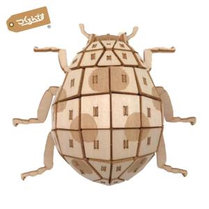 つくるんです ポケットバグズ 虫盛 08BUG ナナホシテントウ／日本語説明書付 3Dウッドパズル