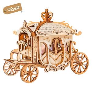 つくるんです TG506 アンティークワゴン｜ロボタイム 日本公式販売／日本語説明書付 3D ウッドパズル