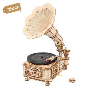 つくるんです LKB01D 奏でる蓄音機｜ロボタイム 日本公式販売／日本語説明書付 3D ウッドパズル