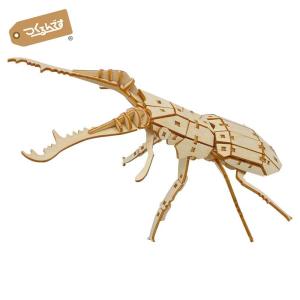 つくるんです ポケットバグズ 虫盛 18BUG ギラファノコギリクワガタ／日本語説明書付 3Dウッドパズル