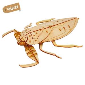 つくるんです ポケットバグズ 虫盛 20BUG タガメ／日本語説明書付 3Dウッドパズル