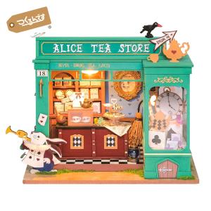 つくるんです DG156 アリス紅茶店 ロボタイム 日本公式販売／日本語説明書付 DIY ミニチュアハウス ドールハウス