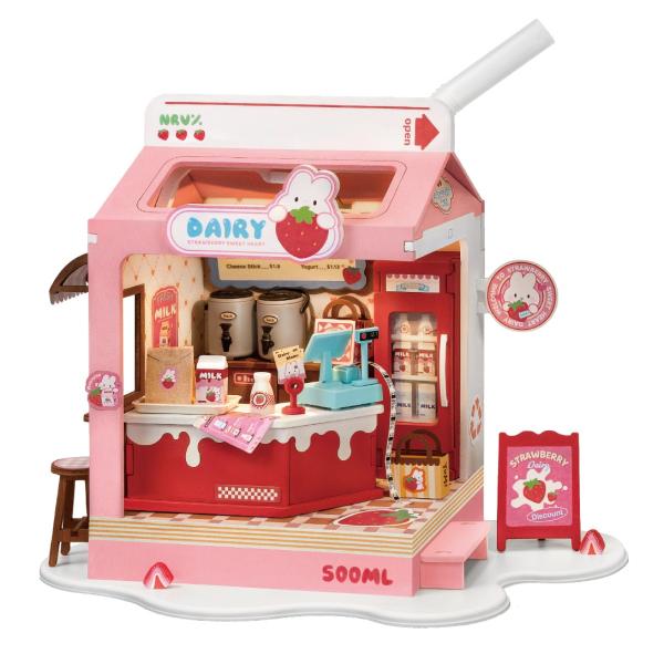 つくるんです DS034 いちご牛乳ボックス｜ロボタイム 日本公式販売／日本語説明書付 DIY ミニ...