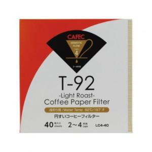 三洋産業 CAFEC LC4-40W 焙煎度別円すいペーパーフィルター浅煎り用 4cup用 40枚入りカートン