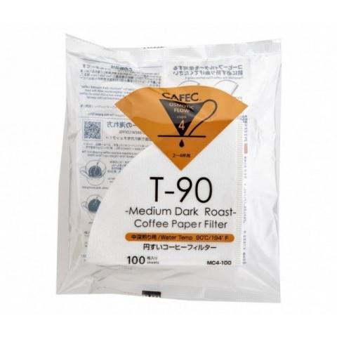 三洋産業　CAFEC　中深煎り用焙煎度別　コーヒーフィルター　T-90 MC4-100 2~4杯用 ...