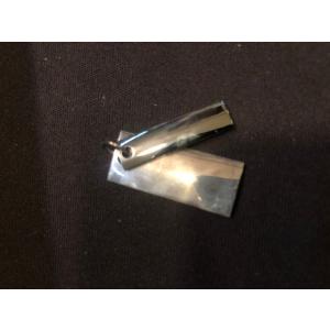 チタン製の棒状シルバーペンダントトップ