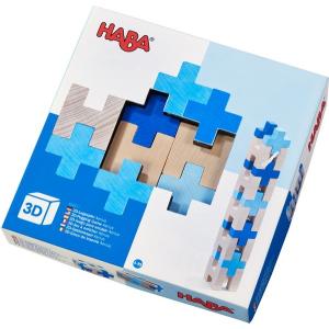 ハバ　3Dパズル　ブルー　20ピース　並べて積んで遊ぶ　創造力　ブナ材　3歳〜　ポイント5倍｜tumiki-mori