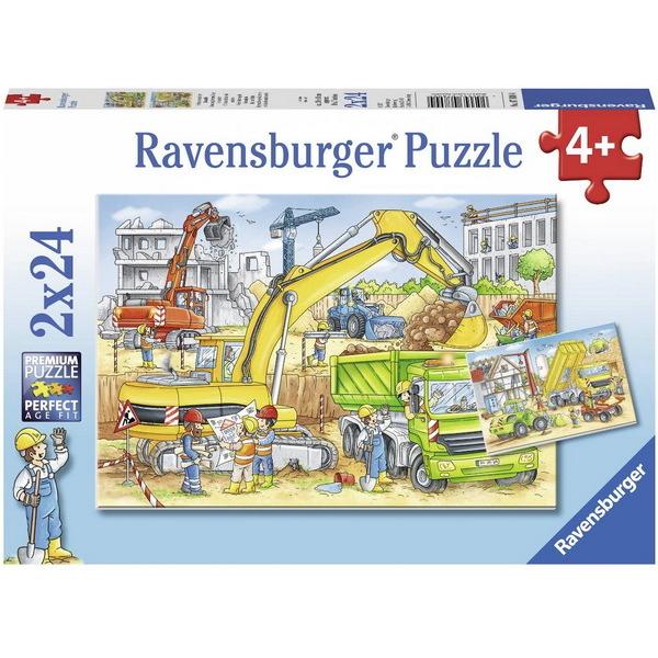 ラベンスバーガー パズル　ジグゾーパズル　2×24　工事現場ではたらくくるま　4歳〜　おうち遊びに