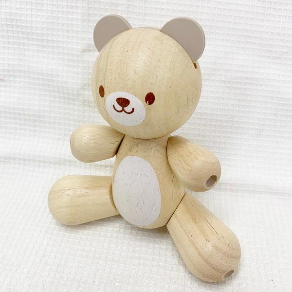 プラントイ　テディ　木製テディベア　はじめての木のおもちゃ　12か月〜
