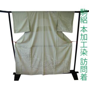 平和屋着物＊夏物　訪問着　絽　駒刺繍　草花文　金彩　正絹　逸品　AABG7464jd 平和屋着物＊夏物 訪問着 絽 駒刺繍 草花文 銀糸 正絹 逸品 AABF1674jd