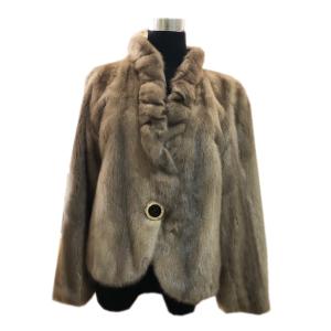 未使用品 サガミンク SAGA MINK 銀サガ タグ付き 毛皮コート カラー 