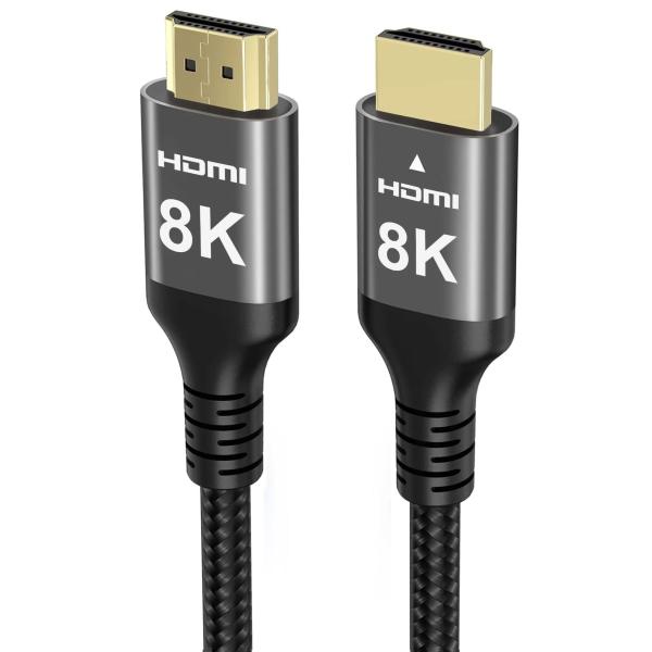 Ubluker 8k HDMIケーブル 10m, ナイロン編組高速HDMIRケーブル 4k 120H...