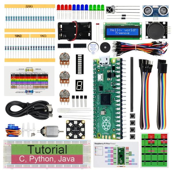 Freenove Raspberry Pi Picoスーパースターターキット（付属）、デュアルコアA...