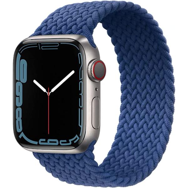 コンパチブル apple watch バンド ブレイデッドソロループ 柔らかいシリコーン糸混紡リサイ...